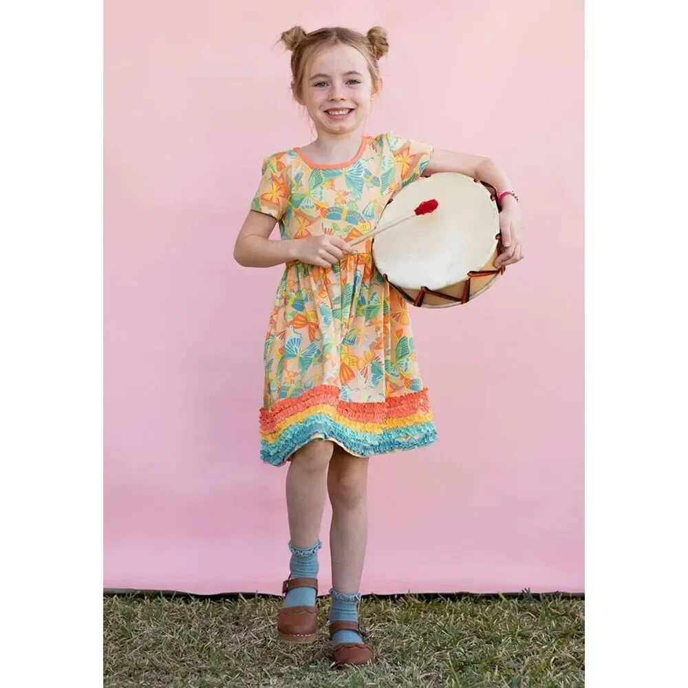 Matilda Jane Dream Chasers Chasing Butterflies Dress Girl 16 Colorful Easter NWT